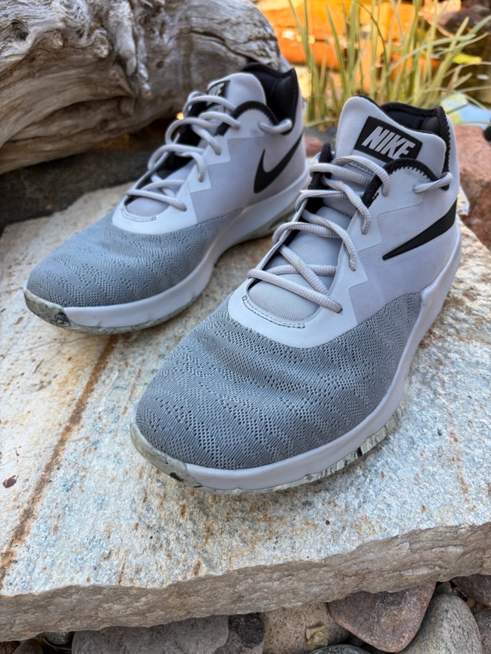Nike Air Max Infuriate Low Basketball Shoes Gray Black Men’s Size 12 AJ5898-004